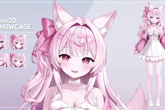 design vtuber model and live2d model rigging professionally