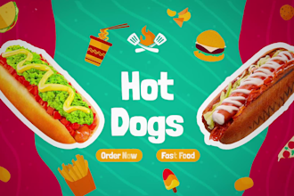 make eye catching food menu promo video