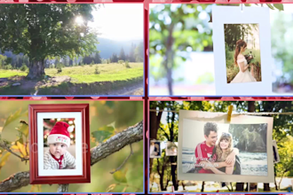 design amazing photo tree photo slideshow video, multi photo slideshow video