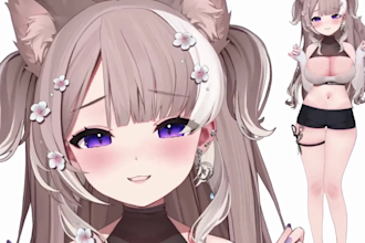 design live 2d vtuber model, 2d vtuber model 2d vtuber 2d vtuber rigging anime