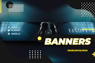 design youtube and twitch channel banners and covers