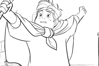 create 2d traditional animation, frame by frame, hand drawn animation, flipbook