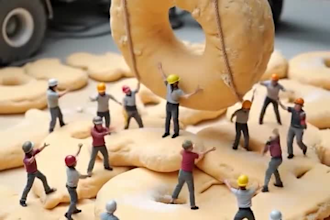 generate ai miniature video, ai miniature product and food animation video