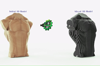 slice or split 3d model for manufacturing