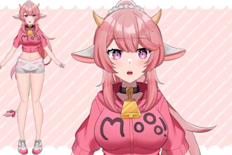draw and rig live2d vtuber model anime vtuber commission 2d vtuber model