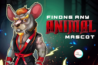 draw modern cartoon characters and mascot logo design
