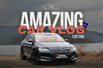 do professional amazing car vlog video editing