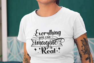 design a custom typography t shirt