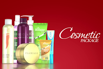 create realistic 3d cosmetic product animation for ads