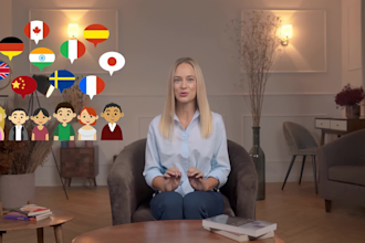 make ai spokesperson video with human avatar in any language