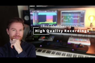 do a professional voiceover in swedish, or swenglish