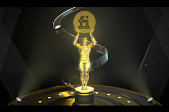 create eye catchy luxury logo intro video for award ceremony