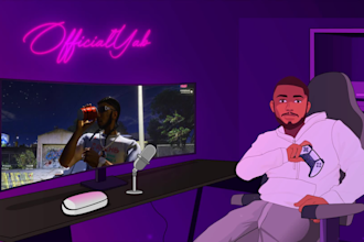 create animated twitch starting soon, brb and offline screen