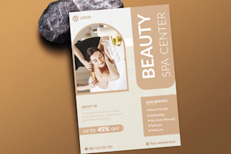 design professional beauty salon, spa, nail, or lash flyers