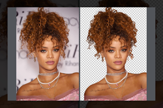 do hair masking and remove background in photoshop
