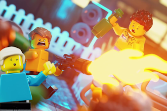 create lego style 3d animation videos for media and content