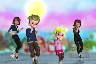 3d animation for kids, music, rhymes, learning video