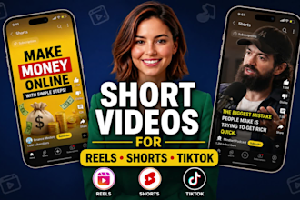 create and edit youtube shorts, instagram reels and tiktok videos