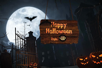 make spooky halloween party invite greetings video
