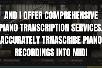 transcribe piano music to midi or create synthesia tutorial