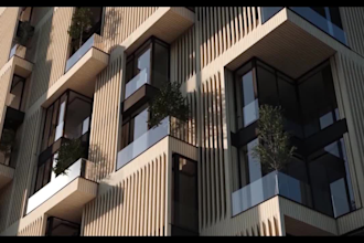 a cinematii interior exterior design architectural render , animation