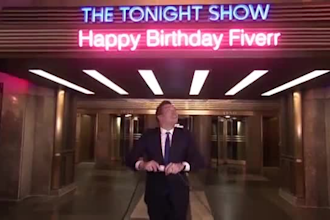 add your message on the tonight show marquee in video