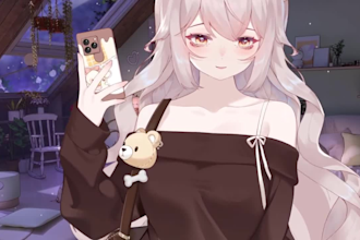 design and rig professional custom anime chibi vtuber model for vtube studio