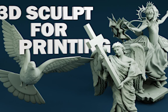 sculpt 3d characters, 3d dnd, 3d fantasy for 3d printing in blender