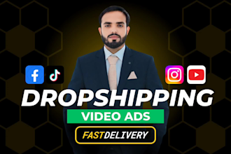 create dropshipping video ads for tiktok or facebook