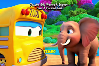 do ai animation for children story, nursery rhymes and african kids folktales