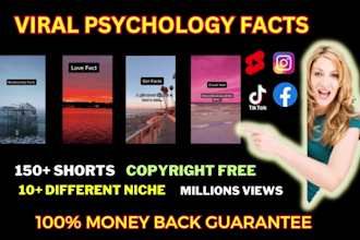 create 400 psychology facts short for youtube, instagram reels, facebook, tiktok