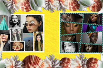 design a unique photo collage art and photo slideshow