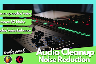 do audio edit, noise reduction and cleanup your vocals in audio or video