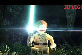 make 3d lego design, manual instruction, lego animation, minifigure, lego decal