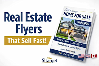 create a modern real estate open house flyer for realtors