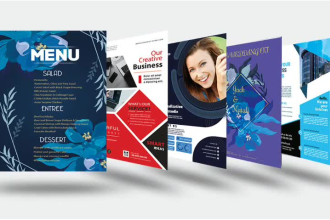 design a creative business flyer, brochure, and marketing materials