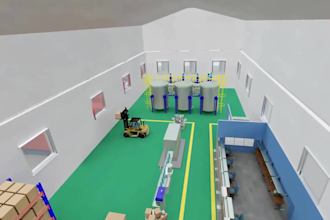 do 3d industrial animation, industrial plant animation and process visualization