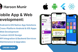 do mobile app development, ios app, android app creation, flutter app developer