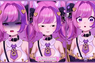 design and rig vtuber model, vtuber rigging, live2d vtuber model, vtuber art