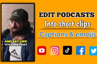 edit your podcast into short form video clips