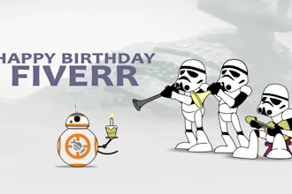 make a funny star wars happy birthday video