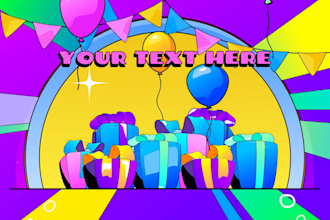 put your images and greetings into a happy birthday video