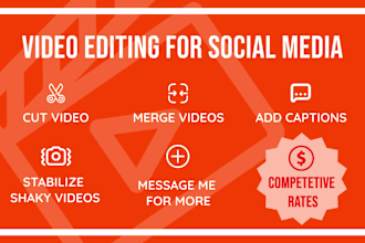 cut, merge, caption, stabilize, edit videos for youtube shorts, instagram reels
