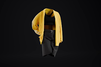 create 3d garments renders and animations
