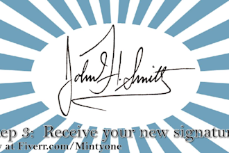 design a hand written signature