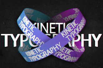 create 2d pro text kinetic typography animation intro outro social media titles