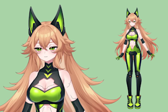 design and rig live 2d vtuber model vtuber model and rigging live2d vtuber model