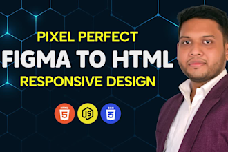 convert figma to html css bootstrap responsive website design
