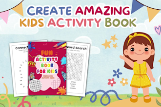 design kids activity book, kids worksheets for amazon KDP