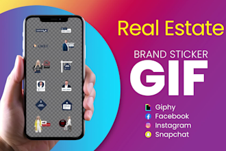 create real estate realtor sticker GIF for instagram story, facebook and giphy